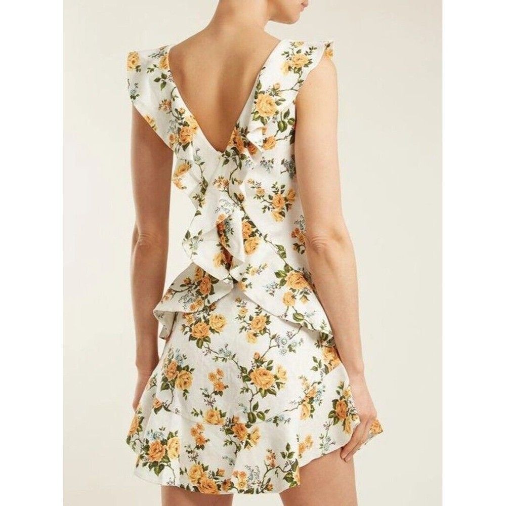 NWT. ZIMMERMANN Floral Print Mini Dress AU1 / US 6 - Picture 7 of 16